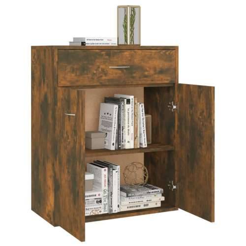 Komoda boja dimljenog hrasta 60x30x75 cm od konstruiranog drva  - Dimljeni hrast 1 Cijena