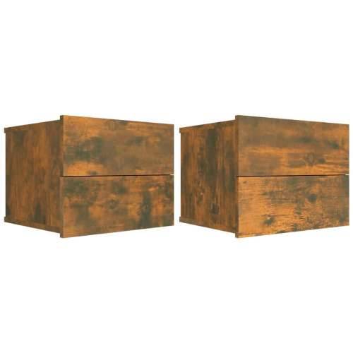 Noćni ormarići 2 kom dimljeni hrast 40 x 30 x 30 cm drveni - Dimljeni hrast 2 Cijena