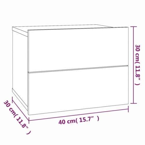 Noćni ormarići 2 kom dimljeni hrast 40 x 30 x 30 cm drveni - Dimljeni hrast 2 Cijena