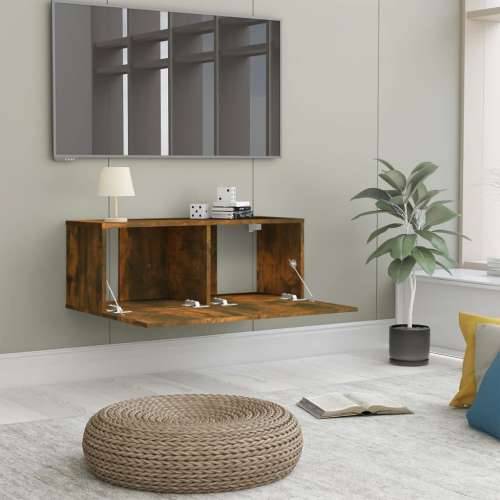 TV ormarić boja dimljenog hrasta 80x30x30 cm konstruirano drvo - Dimljeni hrast 1 Cijena
