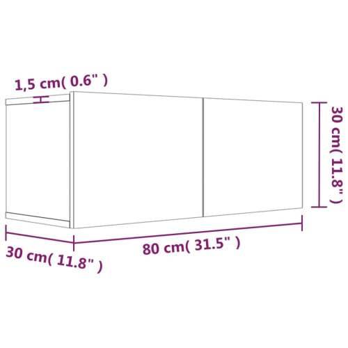 TV ormarić boja dimljenog hrasta 80x30x30 cm konstruirano drvo - Dimljeni hrast 1 Cijena