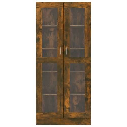Vitrina boja dimljenog hrasta 82,5 x 30,5 x 185,5 cm drvena - Dimljeni hrast 1 185.5 cm Cijena