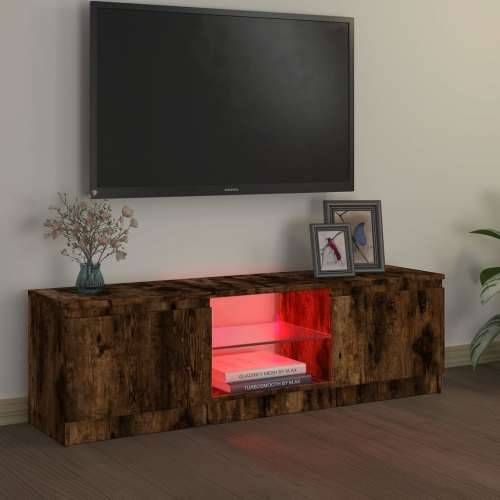 TV ormarić s LED svjetlima boja dimljenog hrasta 120x30x35,5 cm - Dimljeni hrast 120 x 30 x 36 cm 1 Cijena