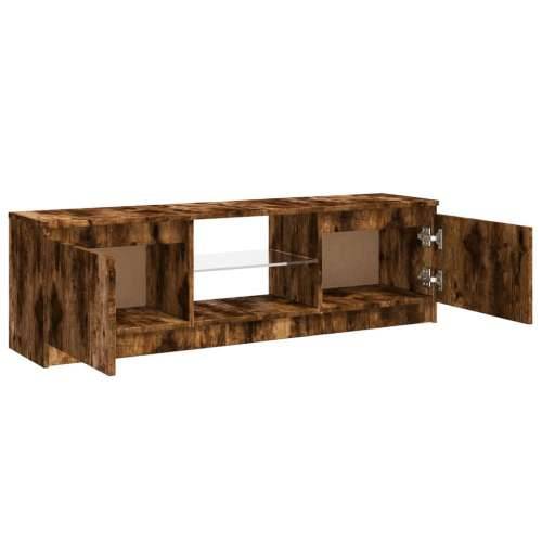 TV ormarić s LED svjetlima boja dimljenog hrasta 120x30x35,5 cm - Dimljeni hrast 120 x 30 x 36 cm 1 Cijena