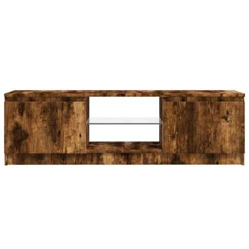 TV ormarić s LED svjetlima boja dimljenog hrasta 120x30x35,5 cm - Dimljeni hrast 120 x 30 x 36 cm 1 Cijena