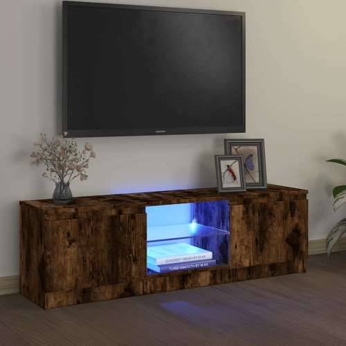TV ormarić s LED svjetlima boja dimljenog hrasta 120x30x36 cm - Dimljeni hrast 120 x 30 x 36 cm 1 Cijena