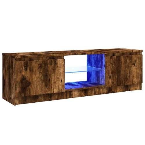 TV ormarić s LED svjetlima boja dimljenog hrasta 120x30x36 cm - Dimljeni hrast 120 x 30 x 36 cm 1 Cijena
