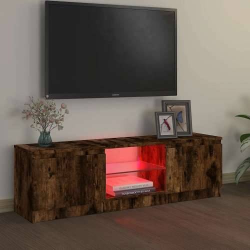 TV ormarić s LED svjetlima boja dimljenog hrasta 120x30x36 cm - Dimljeni hrast 120 x 30 x 36 cm 1 Cijena
