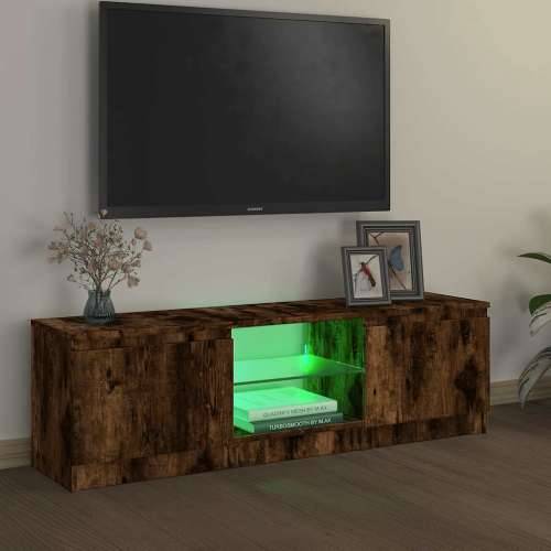 TV ormarić s LED svjetlima boja dimljenog hrasta 120x30x36 cm - Dimljeni hrast 120 x 30 x 36 cm 1 Cijena