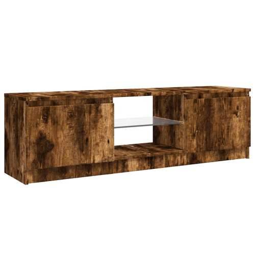 TV ormarić s LED svjetlima boja dimljenog hrasta 120x30x36 cm - Dimljeni hrast 120 x 30 x 36 cm 1 Cijena