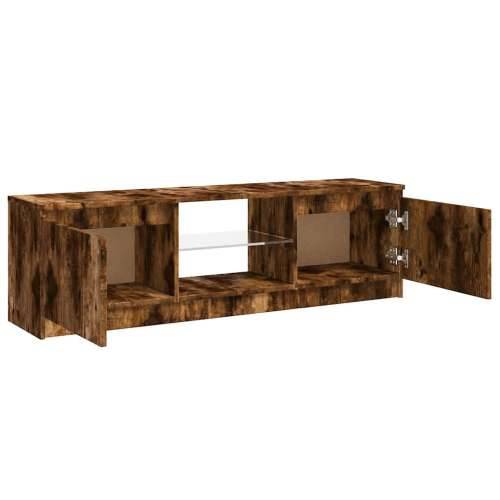TV ormarić s LED svjetlima boja dimljenog hrasta 120x30x36 cm - Dimljeni hrast 120 x 30 x 36 cm 1 Cijena