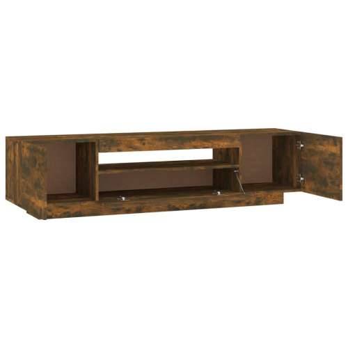 TV ormarić s LED svjetlima boja dimljenog hrasta 160x35x40 cm - Dimljeni hrast 1 Cijena