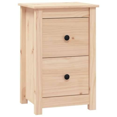 Noćni ormarić 40 x 35 x 61,5 cm od masivne borovine - Prirodna 1 Cijena