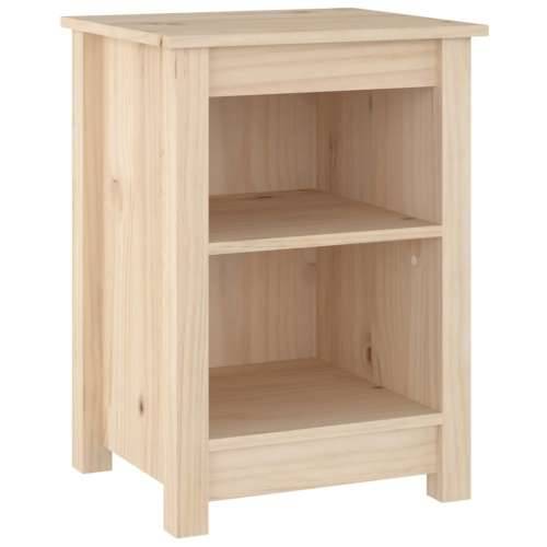 Noćni ormarić 40 x 35 x 55 cm od masivne borovine - Prirodna 1 Cijena