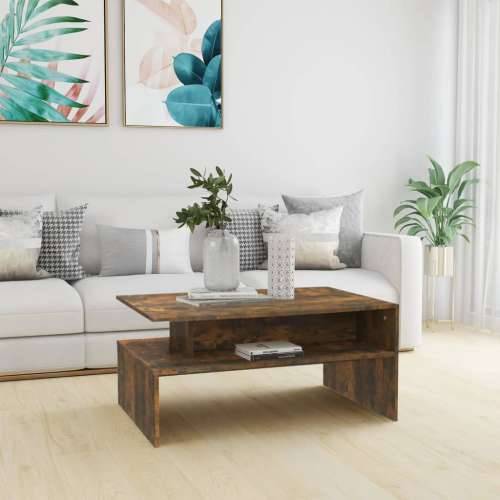 Stolić za kavu boja hrasta 90 x 60 x 42,5 cm konstruirano drvo - Dimljeni hrast 1 Cijena