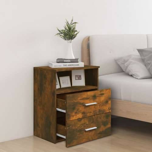 Noćni ormarići 2 kom boja dimljenog hrasta 50 x 32 x 60 cm - Dimljeni hrast 2 Cijena