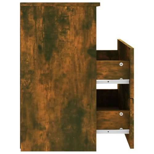Noćni ormarići 2 kom boja dimljenog hrasta 50 x 32 x 60 cm - Dimljeni hrast 2 Cijena