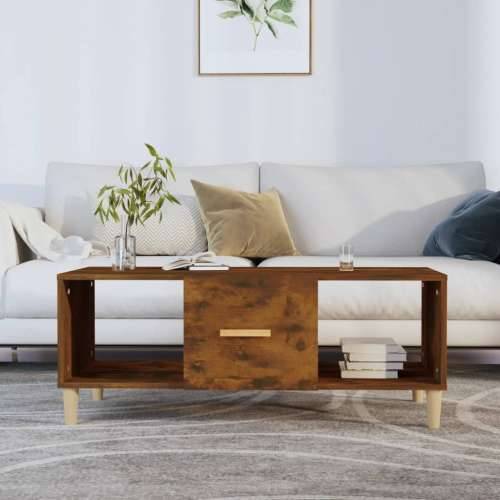 Stolić za kavu boja hrasta 102 x 50 x 40 cm konstruirano drvo - Dimljeni hrast 1 Cijena