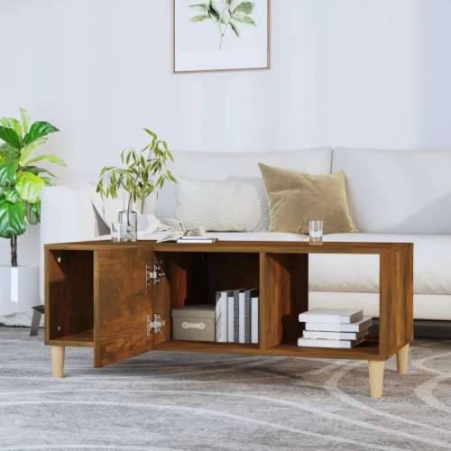 Stolić za kavu boja hrasta 102 x 50 x 40 cm konstruirano drvo - Dimljeni hrast 1 Cijena