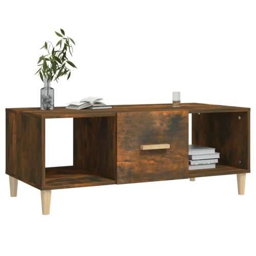 Stolić za kavu boja hrasta 102 x 50 x 40 cm konstruirano drvo - Dimljeni hrast 1 Cijena