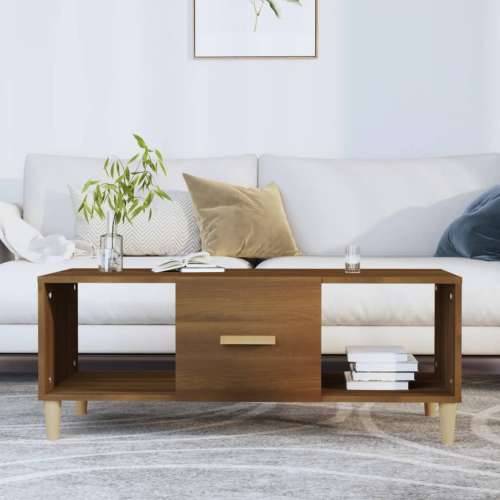 Stolić za kavu boja hrasta 102 x 50 x 40 cm konstruirano drvo - Smeđi hrast 1 Cijena