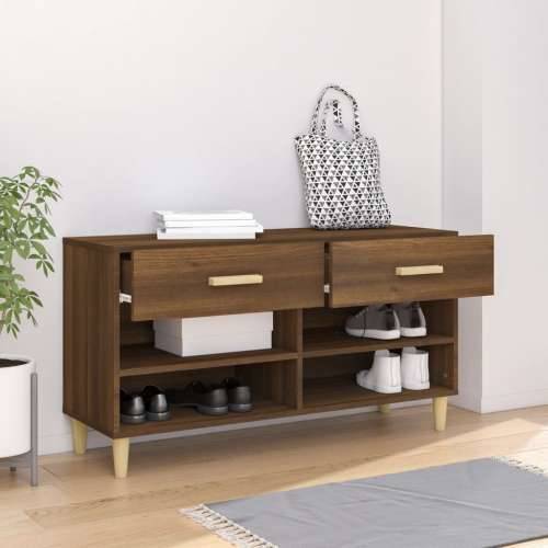 Ormarić za cipele smeđi hrast 102x35x55 cm konstruirano drvo - Smeđi hrast 1 Cijena