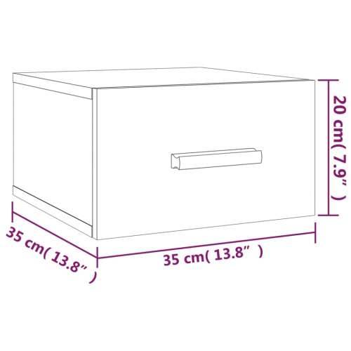 Zidni noćni ormarić boja sivog hrasta sonome 35 x 35 x 20 cm - Sivi hrast sonoma 1 Cijena
