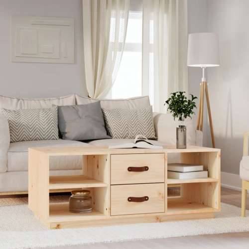 Stolić za kavu 100 x 50 x 41 cm od masivne borovine - Prirodna 1 Cijena