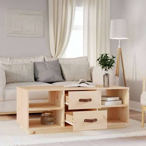 Stolić za kavu 100 x 50 x 41 cm od masivne borovine - Prirodna 1 Cijena