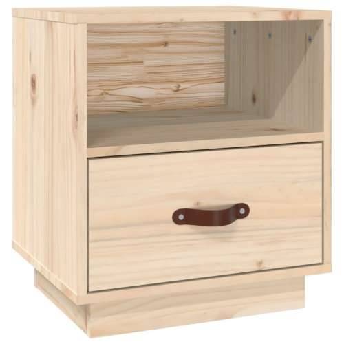 Noćni ormarić 40 x 34 x 45 cm od masivne borovine - Prirodna 1 Cijena
