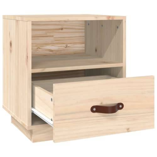 Noćni ormarić 40 x 34 x 45 cm od masivne borovine - Prirodna 1 Cijena