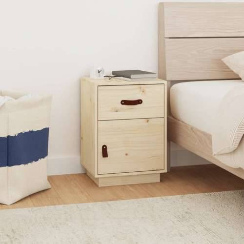 Noćni ormarić 40 x 34 x 45 cm od masivne borovine - Prirodna 1 Cijena