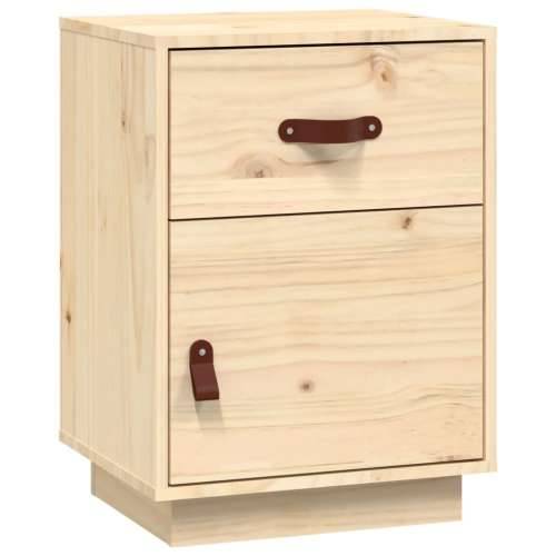 Noćni ormarić 40 x 34 x 45 cm od masivne borovine - Prirodna 1 Cijena