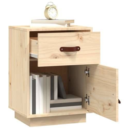 Noćni ormarić 40 x 34 x 45 cm od masivne borovine - Prirodna 1 Cijena