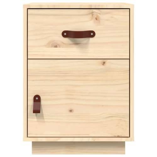 Noćni ormarić 40 x 34 x 45 cm od masivne borovine - Prirodna 1 Cijena