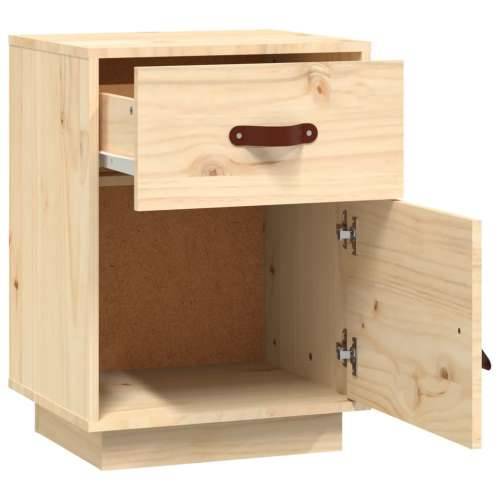 Noćni ormarić 40 x 34 x 45 cm od masivne borovine - Prirodna 1 Cijena