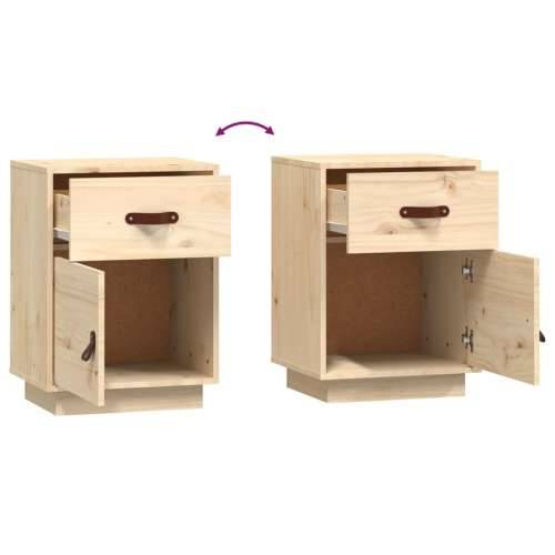 Noćni ormarić 40 x 34 x 45 cm od masivne borovine - Prirodna 1 Cijena