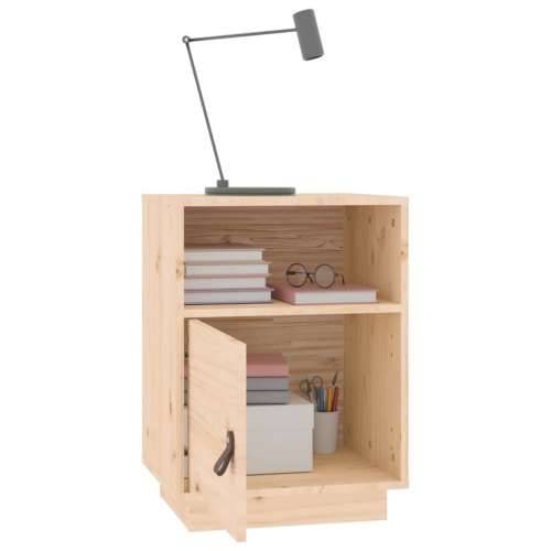 Noćni ormarić 40 x 34 x 45 cm od masivne borovine - Prirodna 1 Cijena