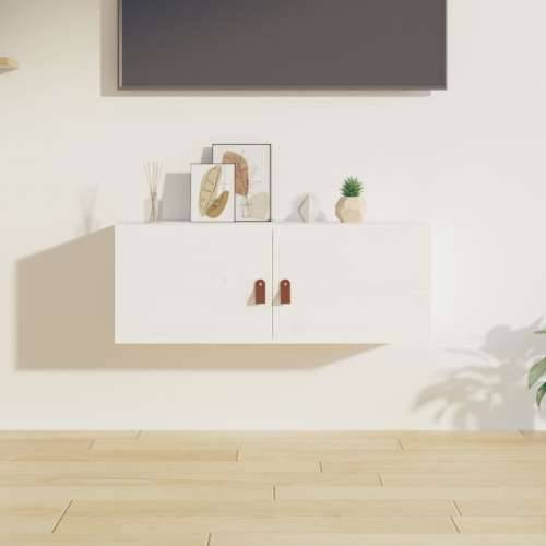 Zidni ormarić bijeli 80 x 30 x 30 cm od masivne borovine - Bijela 1 Cijena