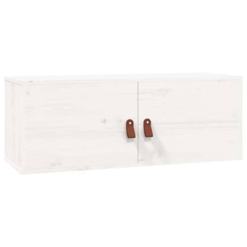 Zidni ormarić bijeli 80 x 30 x 30 cm od masivne borovine - Bijela 1 Cijena