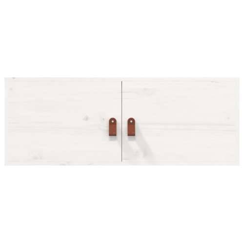 Zidni ormarić bijeli 80 x 30 x 30 cm od masivne borovine - Bijela 1 Cijena