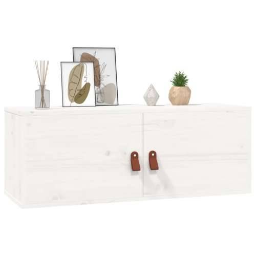 Zidni ormarić bijeli 80 x 30 x 30 cm od masivne borovine - Bijela 1 Cijena