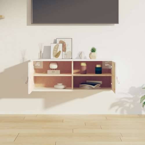 Zidni ormarić bijeli 80 x 30 x 30 cm od masivne borovine - Bijela 1 Cijena