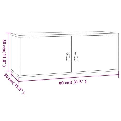 Zidni ormarić bijeli 80 x 30 x 30 cm od masivne borovine - Bijela 1 Cijena