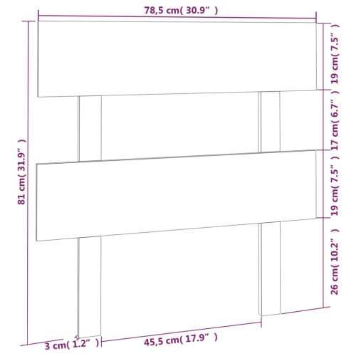 Uzglavlje za krevet 78,5 x 3 x 81 cm od masivne borovine - Prirodna 78.5 x 81 cm 1 Cijena
