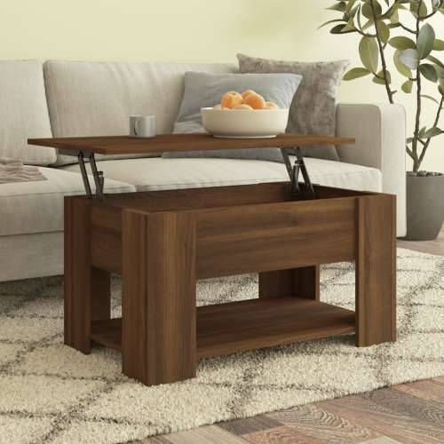 Stolić za kavu smeđi hrast 79 x 49 x 41 cm konstruirano drvo - Smeđi hrast 79 x 49 x 42.5 cm 1 Cijena