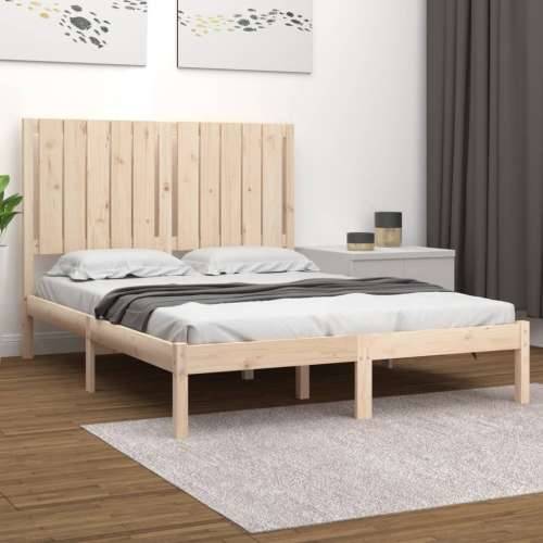 Okvir za krevet od masivnog drva 120 x 190 cm mali bračni - Prirodna 120 x 190 cm Cijena