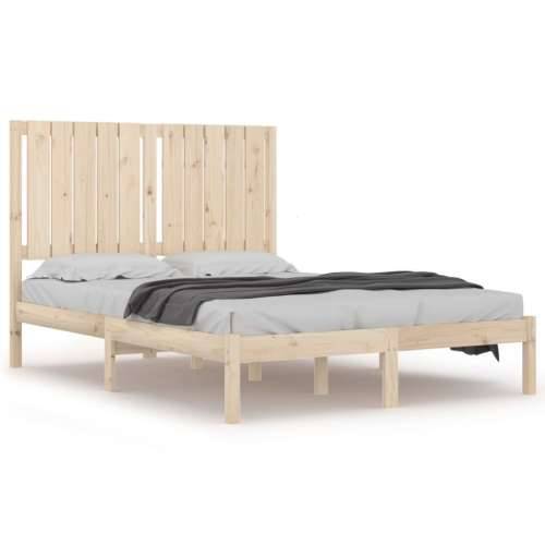 Okvir za krevet od masivnog drva 120 x 190 cm mali bračni - Prirodna 120 x 190 cm Cijena