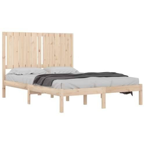 Okvir za krevet od masivnog drva 120 x 190 cm mali bračni - Prirodna 120 x 190 cm Cijena