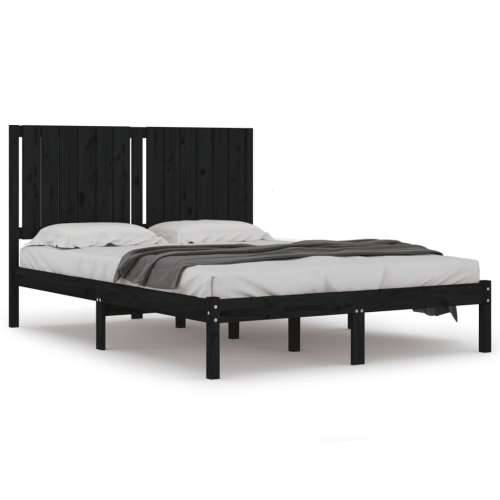 Okvir za krevet od masivne borovine crni 140 x 190 cm - Crna 140 x 190 cm Cijena